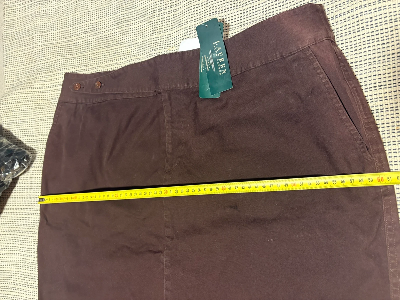 jupe falda lauren ralph lauren marron brown 18w 52 novo etiquetas – photo 7